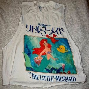 The Little Mermaid Japanese Movie poster tshirt, sleeves and hem cut